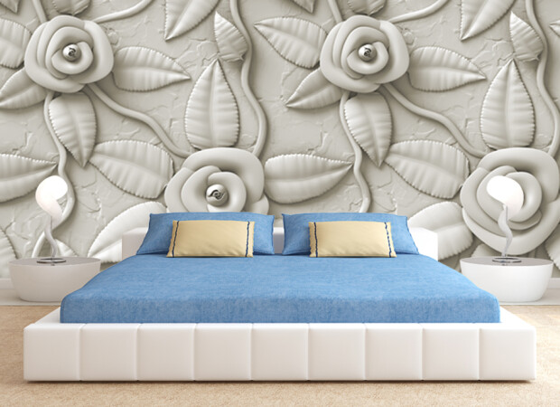 цветы в лепнине