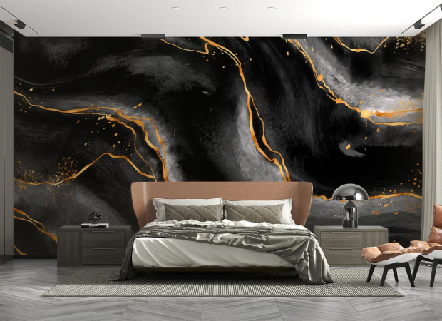 черно-золотые волны