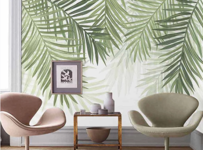 Фотообои зеленые кроны