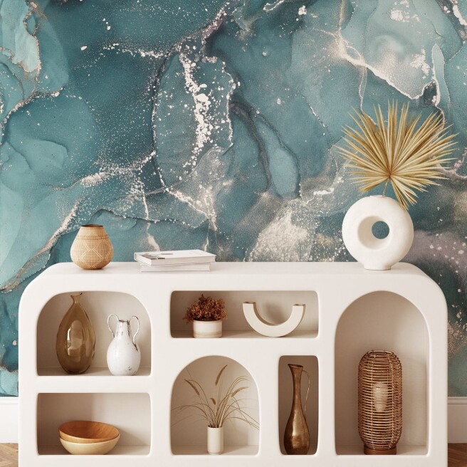 Фотообои флюид под цвет морской волны