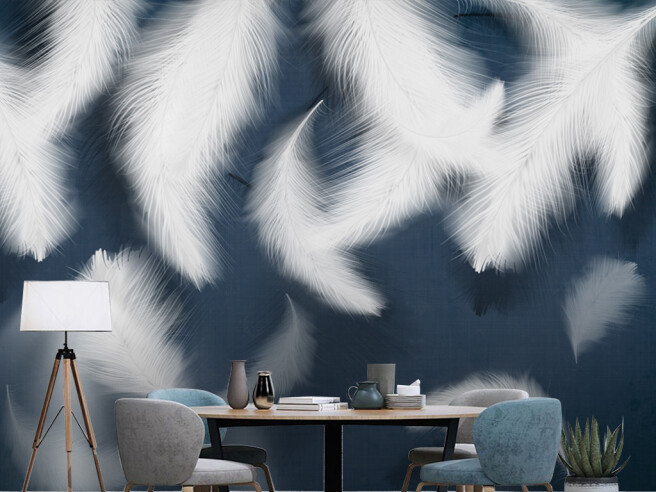 Фотообои Перья на воде