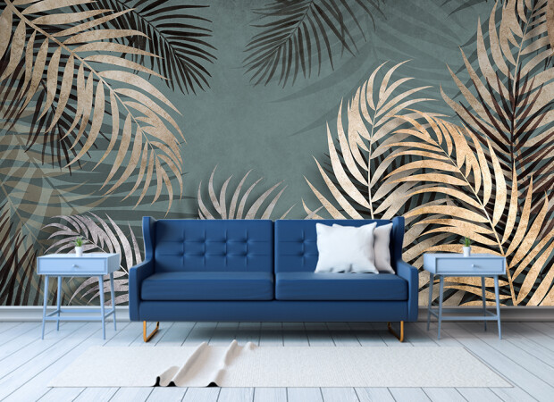 коричневые 3д листья