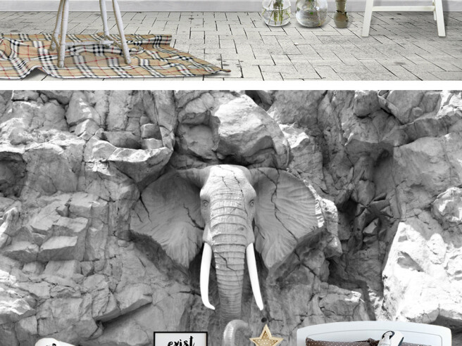 Фотообои Слон из скалы