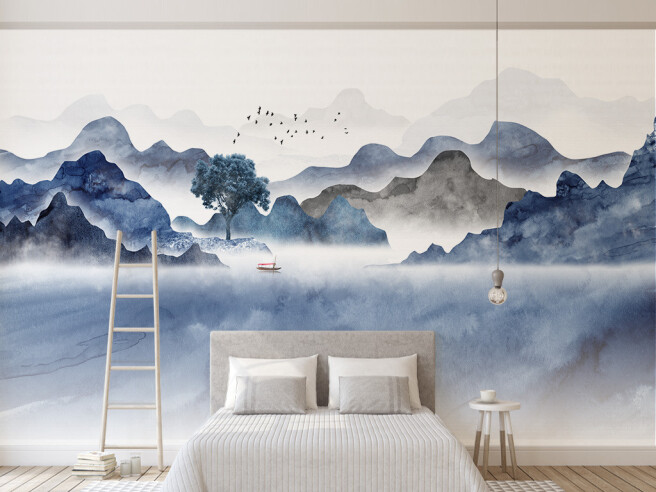 Фотообои Озеро в дымке