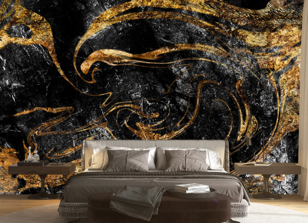 чорний з яскравим золотом