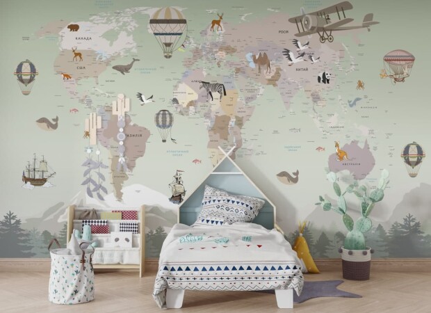 карта на украинском в оливке