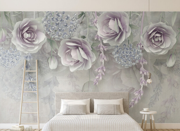 Сиреневые розы