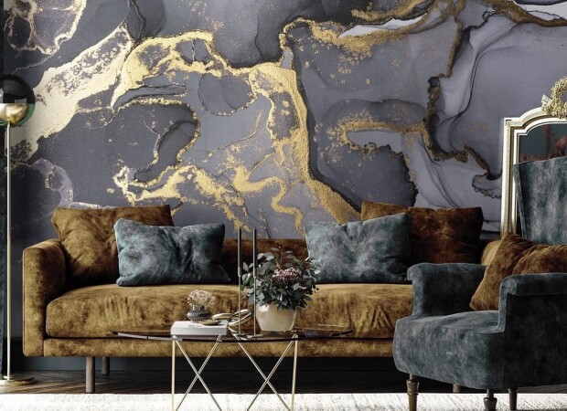 черный с золотом