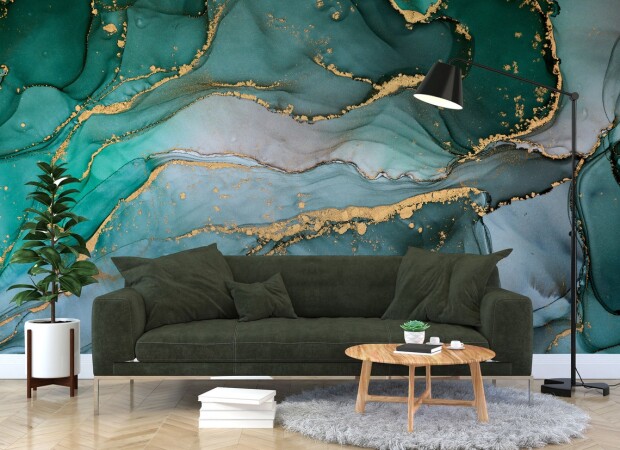 зелено-золотой флюид