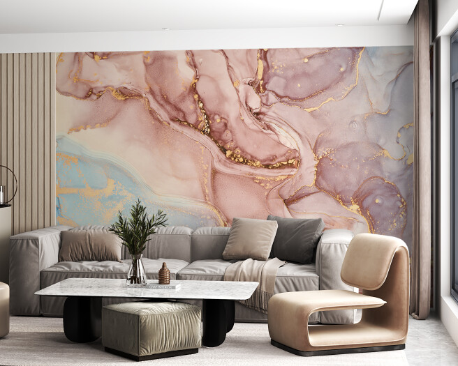 Фотообои флюид с розовым переливом