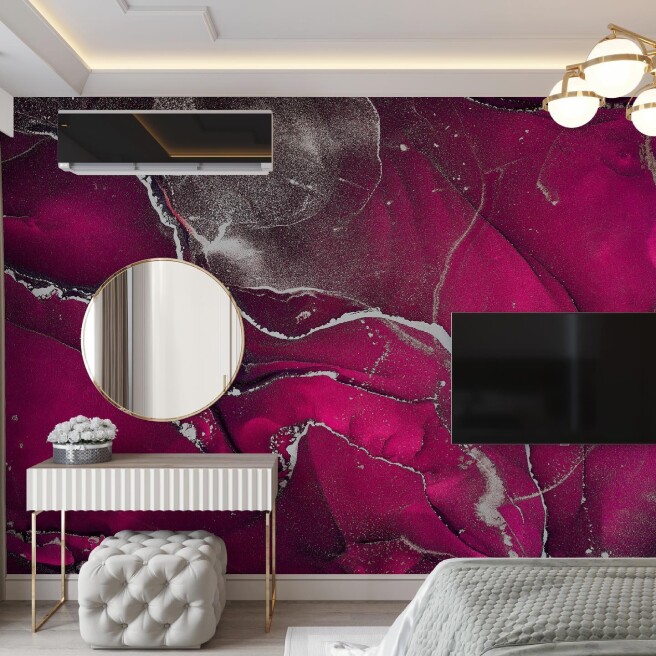 Фотообои красный флюид