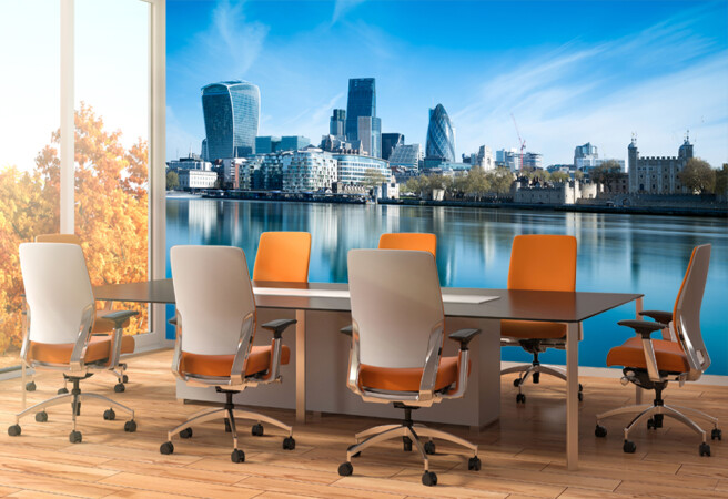 Фотообои синий город