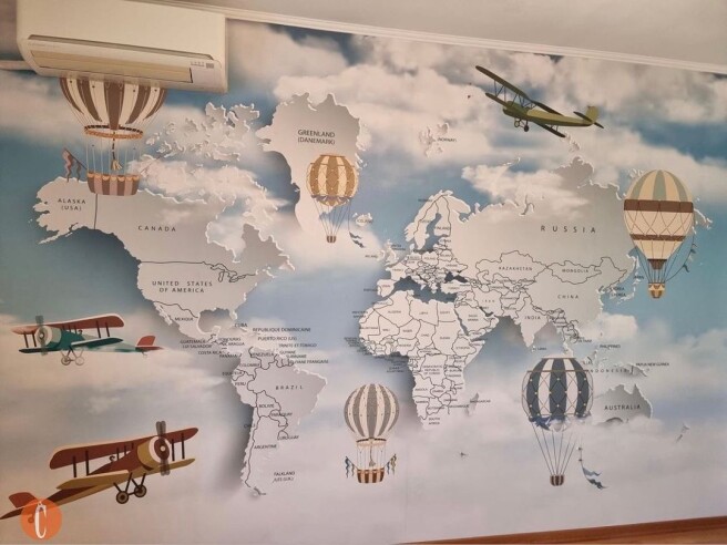 Фотообои зд карта на фоне неба