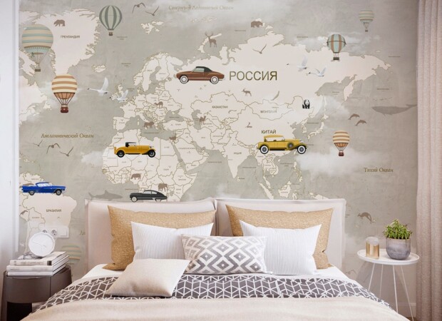 Карта с ретро авто