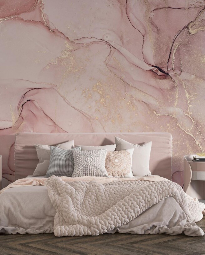 Фотообои светло-розовый  флюид