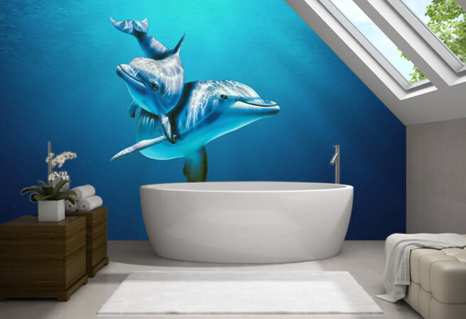 Фотообои Дельфины