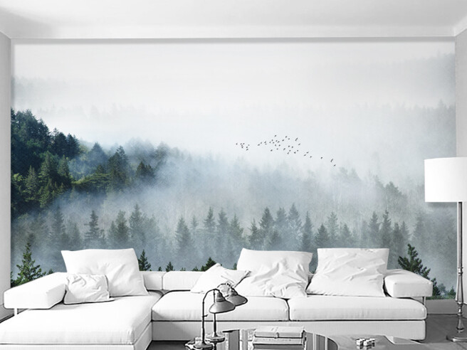 Фотообои Елки в тумане