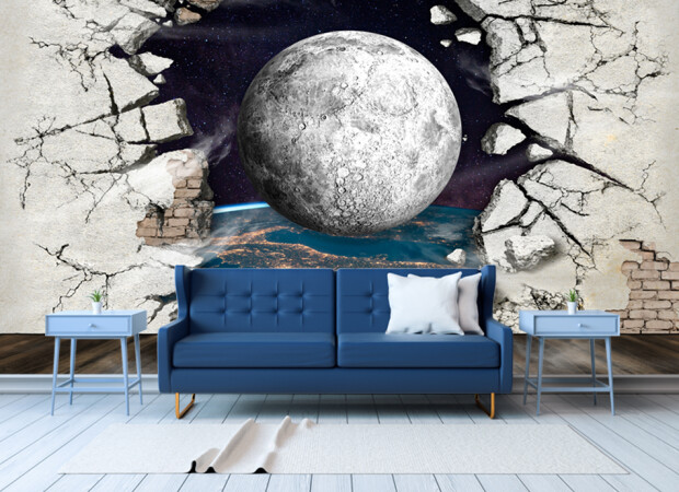 планета сквозь стену