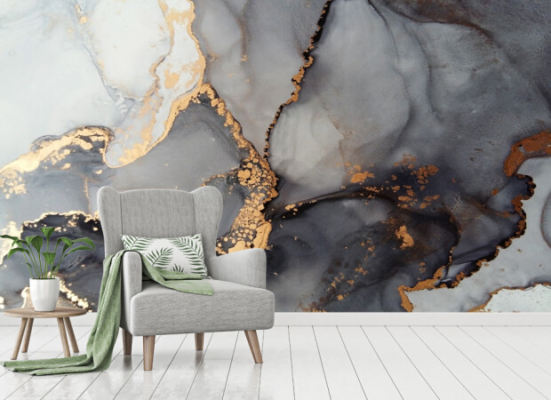 вулканический камень с золотом