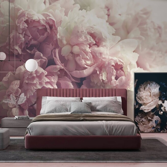 Фотообои розовые пионы