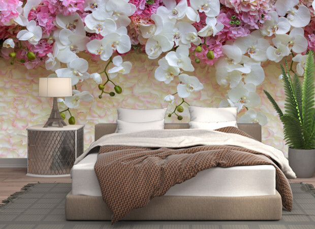 орхидеи на стене