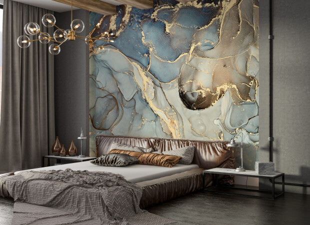 синьо-коричнево-бірюзовий флюїд