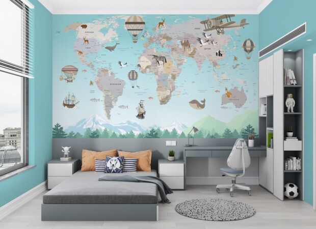 карта на украинском в бирюзе