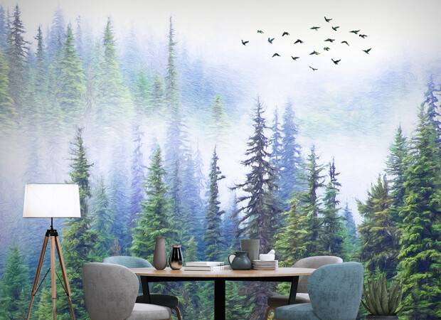 Лес в красках