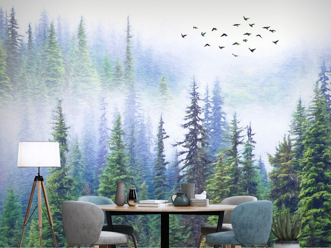 Фотообои Лес в красках