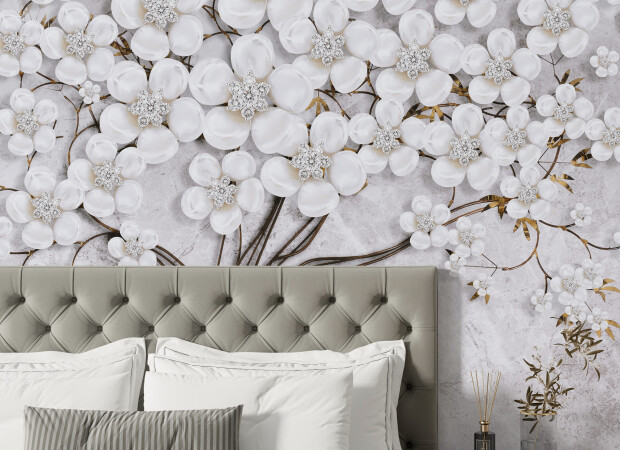 цветущее дерево с бриллиантами