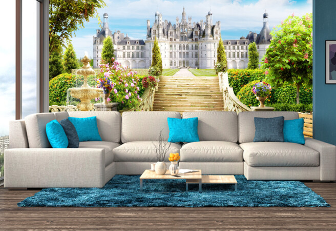 Фотообои лестница к замку