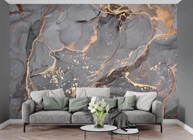 серый флюид с золотом