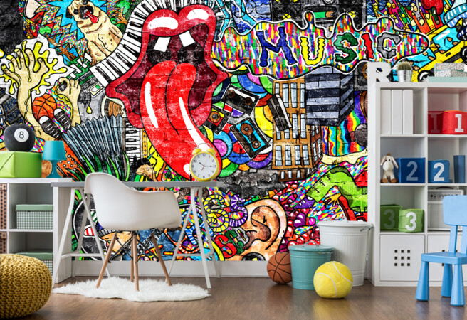 Фотообои разноцветный стритарт