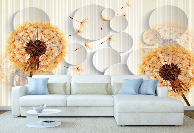 Фотообои Коричневые одуванчики