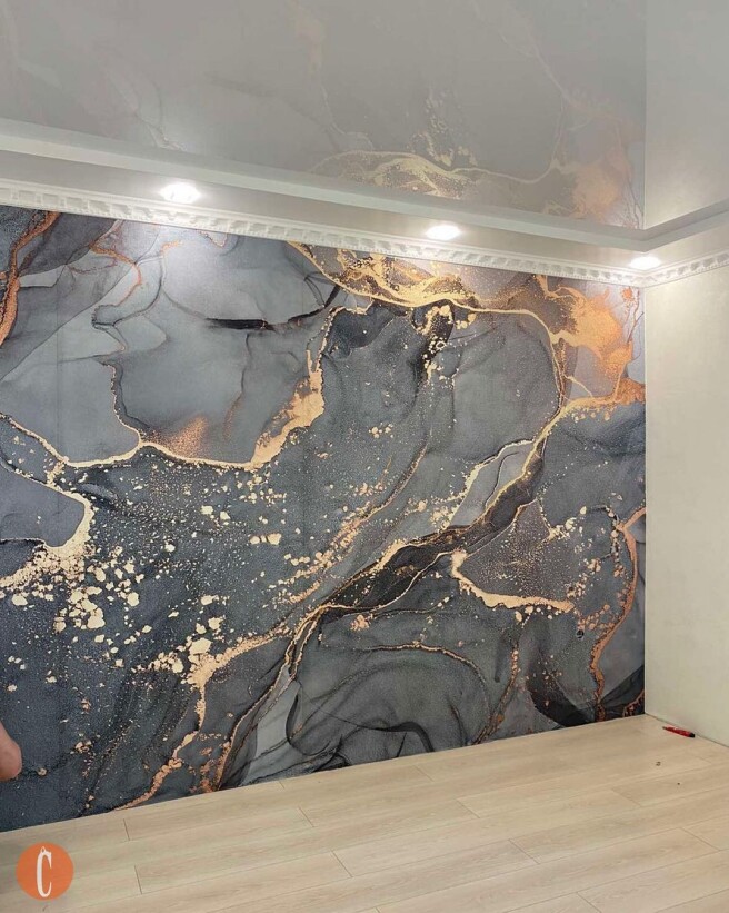 Фотообои серое золото