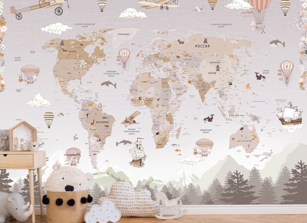 Карта с дельтапланами и воздушными шарами