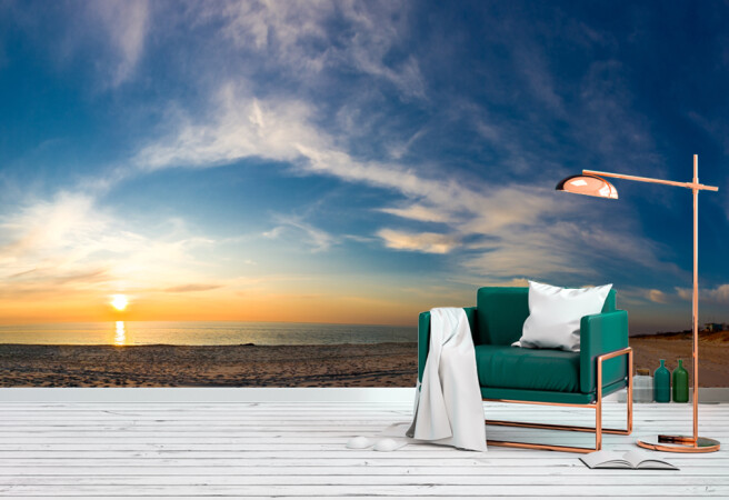 Фотообои море в комнате