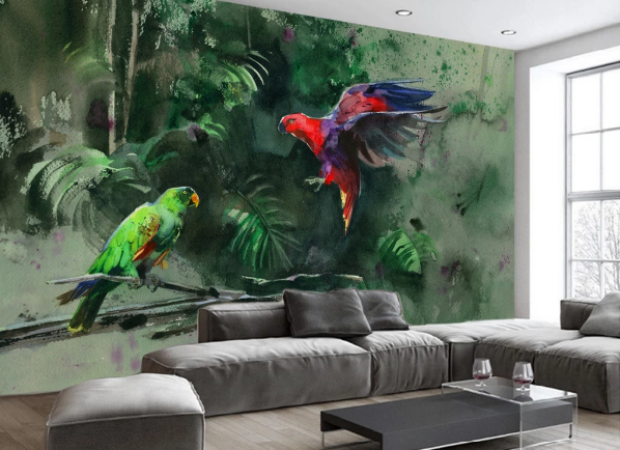 попугаи в джунглях