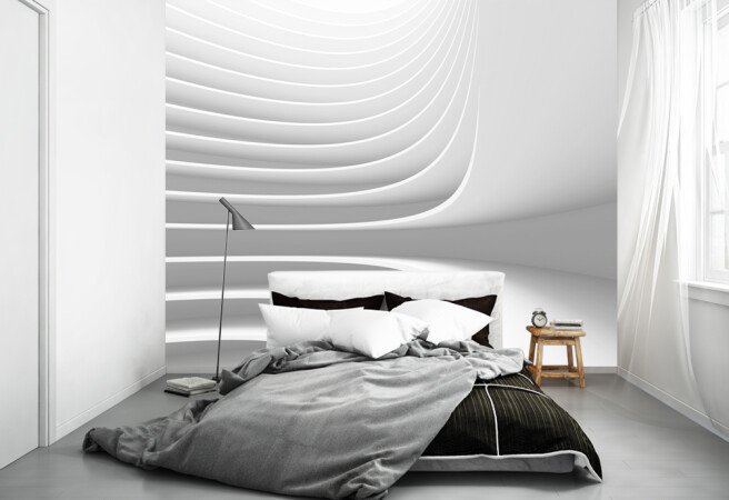 Фотообои белые линии