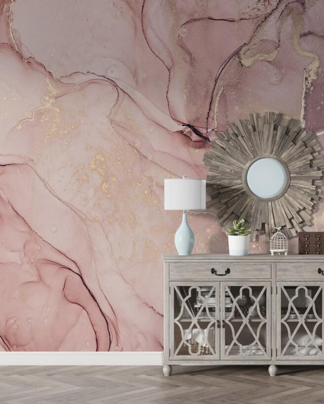 Фотообои светло-розовый  флюид