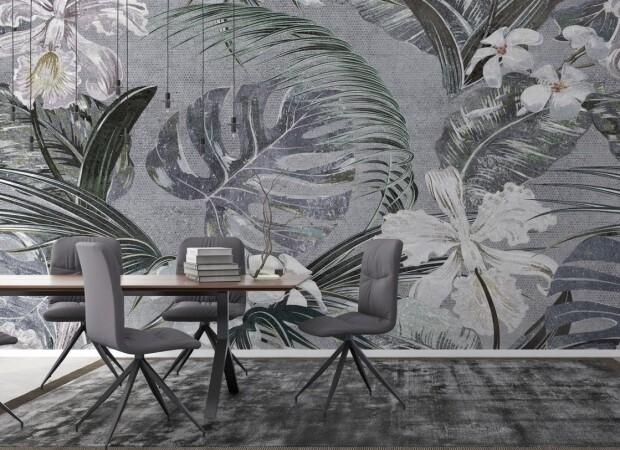 листок монстера под старину