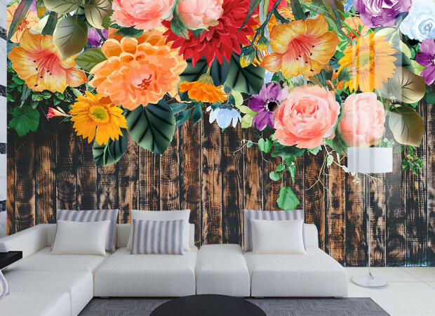 Цветы на досках