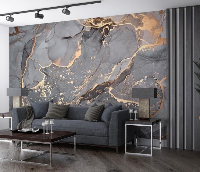 Фотообои серое золото