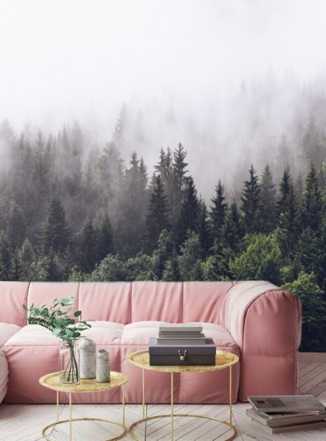 Фотообои туманно-спокойный лес