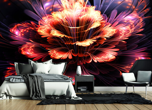 огненный цветок в 3д