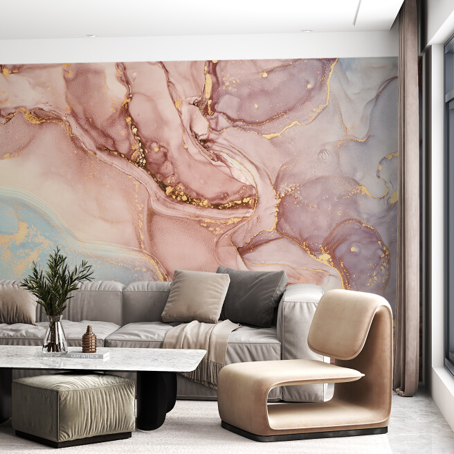 Фотообои флюид с розовым переливом