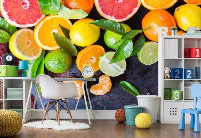 Фотообои яркие фрукты