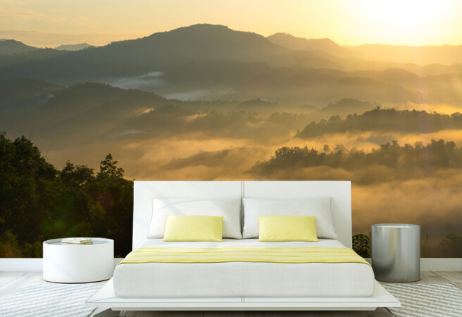 Фотообои туман в горах