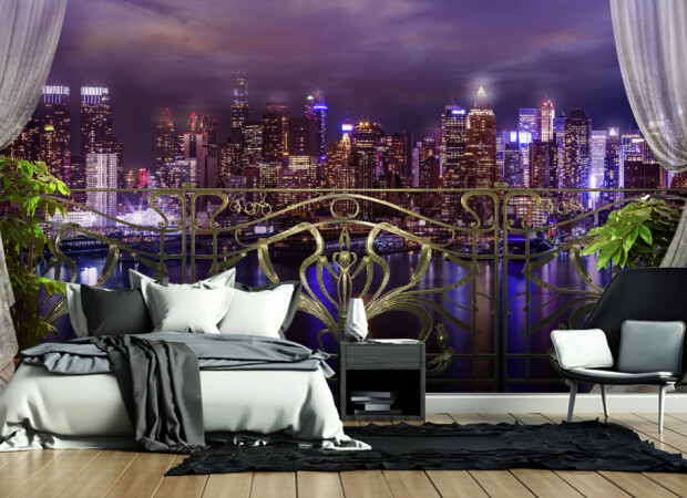 пейзаж ночного города