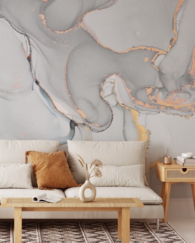 Фотообои светло серый флюид